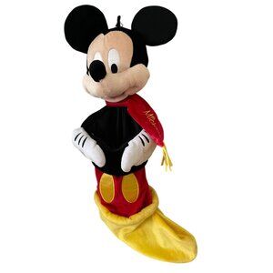 Mickey Mouse 3D Christmas Stocking Plush 20in Red Yellow Authentic Disney Parks